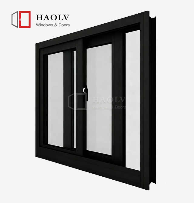 aluminium two track sliding window